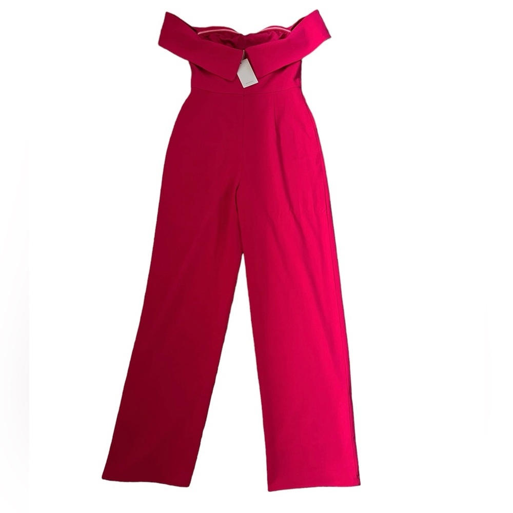 Lovers + Friends Barbiecore Danica Fuchsia Jumpsuit Small NWT - Picture 7 of 10